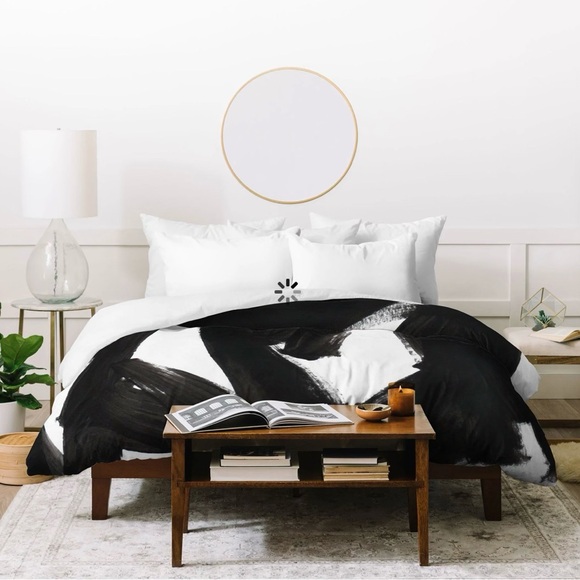 Queen Duvet Cover with 2 Shams - minimalist modern design - Picture 2 of 5